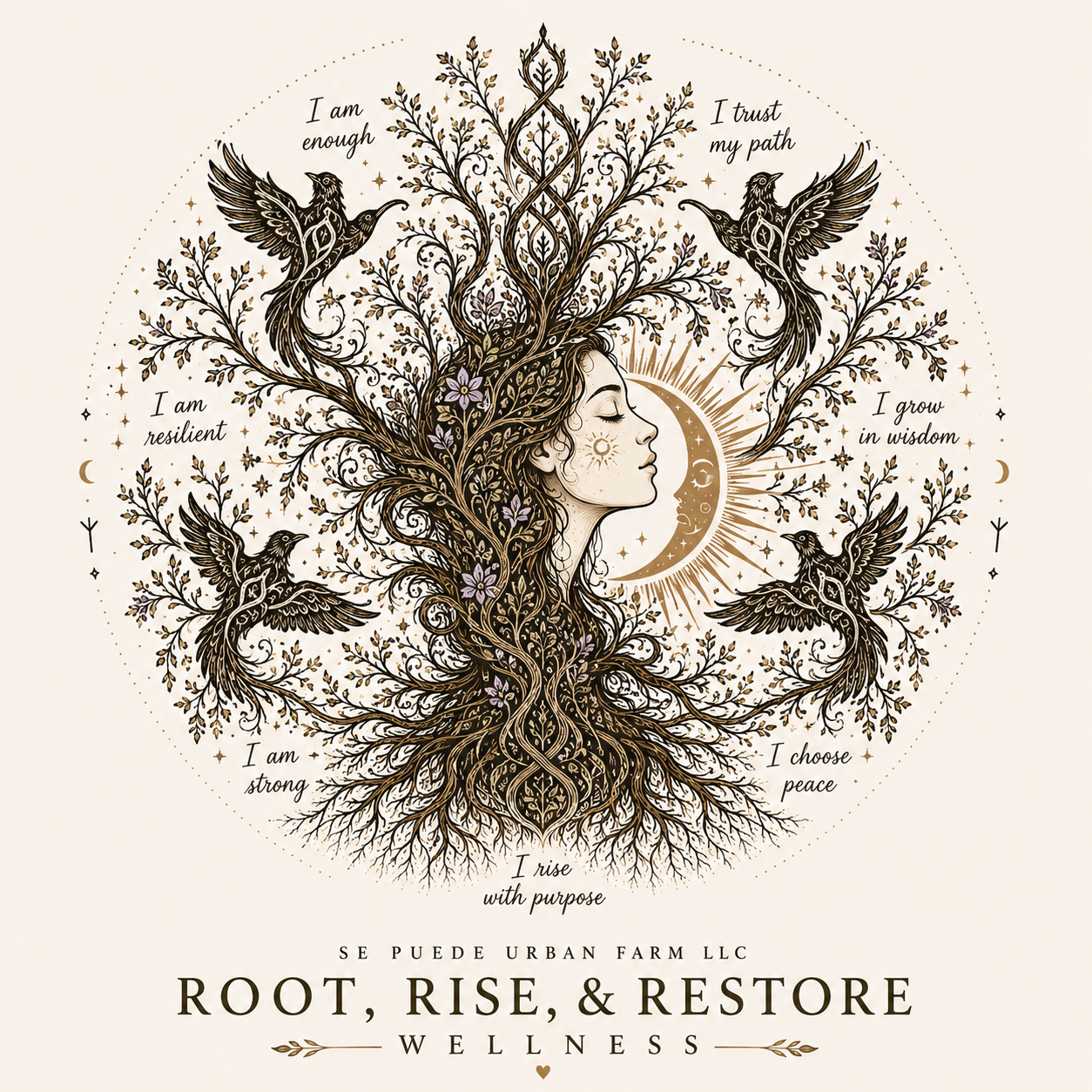 Se Puede Root, Rise, and Restore Wellness logo